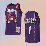 Camiseta Nino Toronto Raptors Tracy Mcgrady NO 1 Mitchell & Ness 1998-99 Violeta