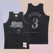 Camiseta Philadelphia 76ers Allen Iverson NO 3 Hardwood Classics 1997-98 Negro