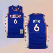 Camiseta Philadelphia 76ers Julius Erving NO 6 Mitchell & Ness 1982-83 Azul