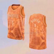 Camiseta Phoenix Suns Devin Booker NO 1 Select Series 2023 Naranja