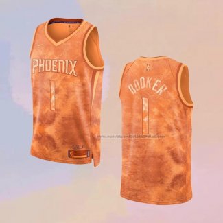 Camiseta Phoenix Suns Devin Booker NO 1 Select Series 2023 Naranja