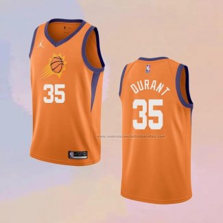 Camiseta Phoenix Suns Kevin Durant NO 35 Statement 2021 Naranja