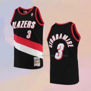 Camiseta Portland Trail Blazers Damon Stoudamire NO 3 Hardwood Classics Throwback Negro