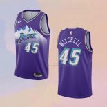 Camiseta Utah Jazz Donovan Mitchell NO 45 Hardwood Classic 2019-20 Violeta