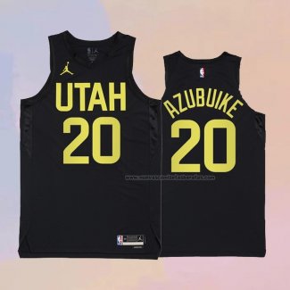 Camiseta Utah Jazz Udoka Azubuike NO 20 Statement 2022-23 Negro