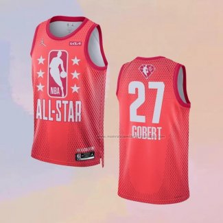 Camiseta All Star 2022 Utah Jazz Rudy Gobert NO 27 Granate