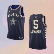 Camiseta All Star 2024 Minnesota Timberwolves Anthony Edwards NO 5 Azul