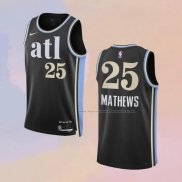 Camiseta Atlanta Hawks Garrison Mathews NO 25 Ciudad 2023-24 Negro