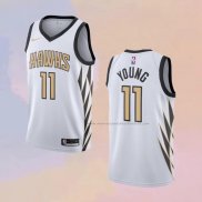 Camiseta Atlanta Hawks Trae Young NO 11 Ciudad 2018-19 Blanco