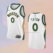 Camiseta Boston Celtics Jayson Tatum NO 0 Ciudad 2023-24 Blanco