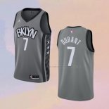 Camiseta Brooklyn Nets Kevin Durant NO 7 Statement 2021 Gris