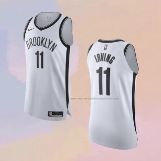 Camiseta Brooklyn Nets Kyrie Irving NO 11 Association Autentico Blanco