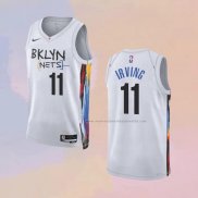 Camiseta Brooklyn Nets Kyrie Irving NO 11 Ciudad 2022-23 Blanco