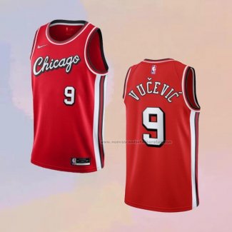 Camiseta Chicago Bulls Nikola Vucevic NO 9 Ciudad 2021-22 Rojo