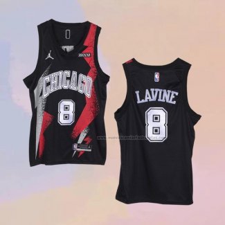 Camiseta Chicago Bulls Zach Lavine NO 8 Fashion Royalty Negro