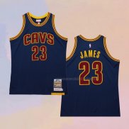 Camiseta Cleveland Cavaliers LeBron James NO 23 Mitchell & Ness 2015-16 Azul