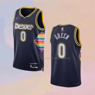 Camiseta Denver Nuggets JaMychal Green NO 0 Ciudad 2021-22 Azul