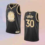 Camiseta Golden State Warriors Stephen Curry NO 30 Select Series Oro Negro