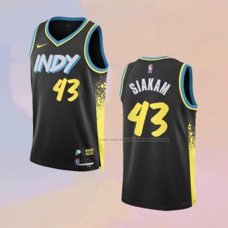 Camiseta Indiana Pacers Pascal Siakam NO 43 Ciudad 2023-24 Negro