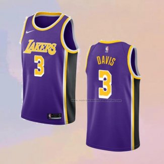 Camiseta Los Angeles Lakers Anthony Davis NO 3 Statement Violeta