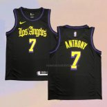 Camiseta Los Angeles Lakers Carmelo Anthony NO 7 Ciudad 2019-20 Negro