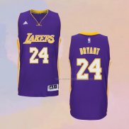 Camiseta Los Angeles Lakers Kobe Bryant NO 24 Violeta