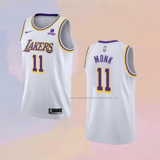 Camiseta Los Angeles Lakers Malik Monk NO 11 Association 2021-22 Blanco