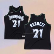 Camiseta Minnesota Timberwolves Kevin Garnett NO 21 Classic Negro