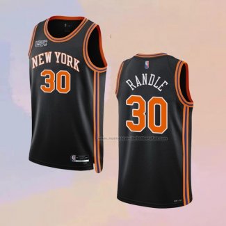 Camiseta New York Knicks Julius Randle NO 30 Ciudad 2021-22 Negro