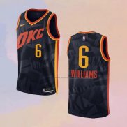 Camiseta Oklahoma City Thunder Jaylin Williams NO 6 Ciudad 2023-24 Negro