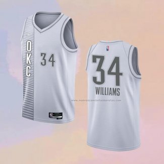 Camiseta Oklahoma City Thunder Kenrich Williams NO 34 Ciudad 2021-22 Blanco