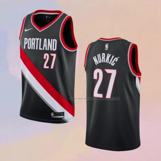 Camiseta Portland Trail Blazers Jusuf Nurkic NO 27 Icon Negro