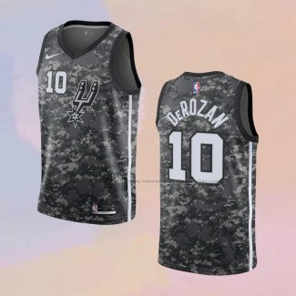 Camiseta San Antonio Spurs DeMar DeRozan NO 10 Ciudad Camuflaje