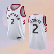 Camiseta Toronto Raptors Kawhi Leonard NO 2 Association 2018 Blanco