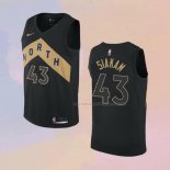 Camiseta Toronto Raptors Pascal Siakam NO 43 Ciudad Negro