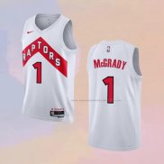 Camiseta Toronto Raptors Tracy Mcgrady NO 1 Association 2022-23 Blanco