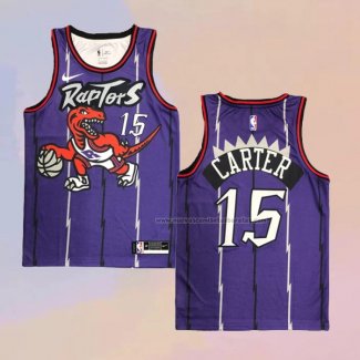 Camiseta Toronto Raptors Vince Carter NO 15 Classic Edition Violeta