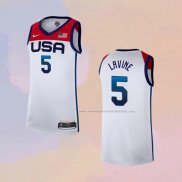 Camiseta USA 2021 Zach LaVine NO 5 Blanco