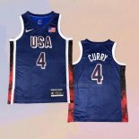 Camiseta USA 2025 Stephen Curry NO 4 Azul