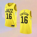 Camiseta Utah Jazz Simone Fontecchio NO 16 Icon 2022-23 Amarillo