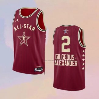 Camiseta All Star 2024 Oklahoma City Thunder Shai-Gilgeous Alexander NO 2 Rojo