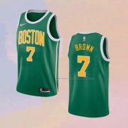 Camiseta Boston Celtics Jaylen Brown NO 7 Earned 2018-19 Verde