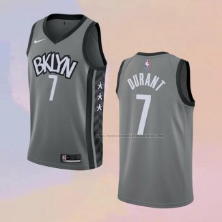 Camiseta Brooklyn Nets Kevin Durant NO 7 Statement 2019-20 Gris