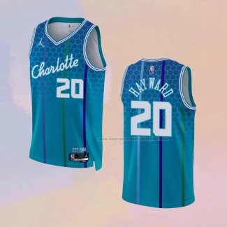 Camiseta Charlotte Hornets Gordon Hayward NO 20 Ciudad 2021-22 Azul