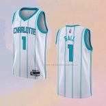 Camiseta Charlotte Hornets LaMelo Ball NO 1 Association 2022-23 Blanco