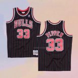 Camiseta Chicago Bulls Scottie Pippen NO 33 Hardwood Classics Throwback 1995-96 Negro