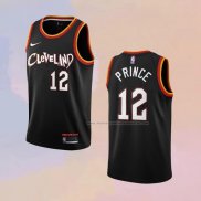 Camiseta Cleveland Cavaliers Taurean Princel NO 12 Ciudad 2020-21 Negro