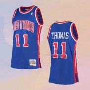 Camiseta Detroit Pistons Isaiah Thomas NO 11 Mitchell & Ness 1988-89 Azul