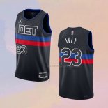 Camiseta Detroit Pistons Jaden Ivey NO 23 Statement 2022-23 Negro