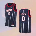 Camiseta Houston Rockets Jalen Green NO 0 Ciudad 2021-22 Azul